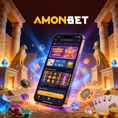 Amonbet mobile app on a smartphone